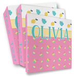 Summer Lemonade 3 Ring Binder - Full Wrap (Personalized)