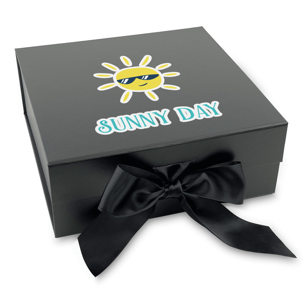 Custom Summer Lemonade Gift Box with Magnetic Lid - Black (Personalized)