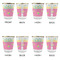 Summer Lemonade Glass Shot Glass - with gold rim - Set of 4 - APPROVAL