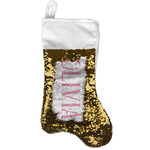 Summer Lemonade Reversible Sequin Stocking - Gold (Personalized)