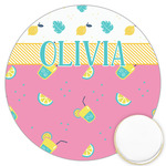 Summer Lemonade Printed Cookie Topper - 3.25" (Personalized)