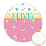 Summer Lemonade Printed Cookie Topper - Round (Personalized)