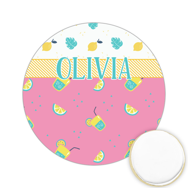 Custom Summer Lemonade Printed Cookie Topper - 2.15" (Personalized)