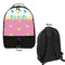 Summer Lemonade Large Backpack - Black - Front & Back View