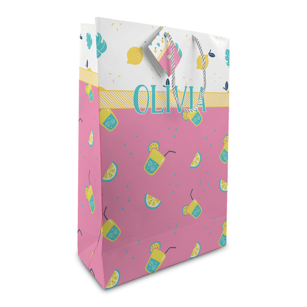 Custom Summer Lemonade Large Gift Bag (Personalized)