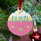 Summer Lemonade Metal Ball Ornament - Lifestyle