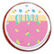 Summer Lemonade Printed Icing Circle - Large - On Cookie