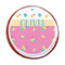 Summer Lemonade Printed Icing Circle - Medium - On Cookie