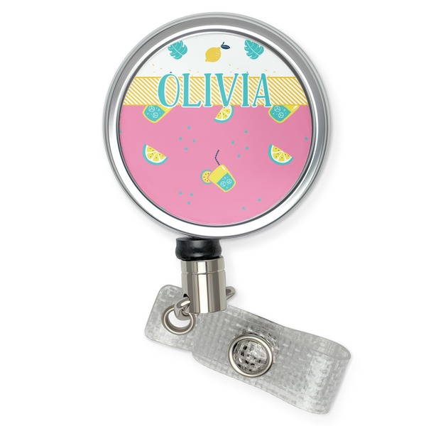 Custom Summer Lemonade Retractable Badge Reel (Personalized)