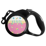 Summer Lemonade Retractable Dog Leash - Medium (Personalized)