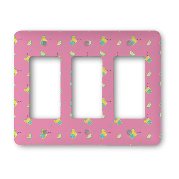 Custom Summer Lemonade Rocker Style Light Switch Cover - Three Switch