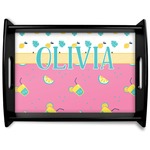 Summer Lemonade Black Wooden Tray - Large (Personalized)