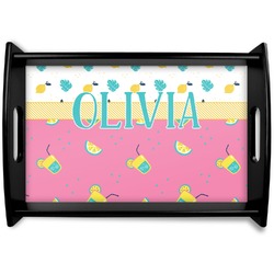 Summer Lemonade Black Wooden Tray - Small (Personalized)
