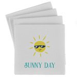 Summer Lemonade Absorbent Stone Coasters - Set of 4 (Personalized)