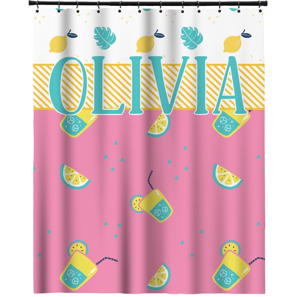 Custom Summer Lemonade Extra Long Shower Curtain - 70"x84" (Personalized)