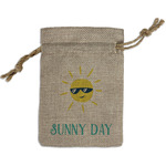 Summer Lemonade Small Burlap Gift Bag - Front (Personalized)