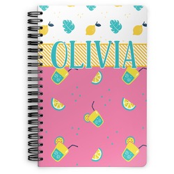 Summer Lemonade Spiral Notebook - 7x10 w/ Name or Text