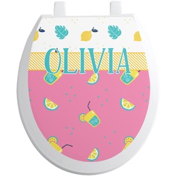 Summer Lemonade Toilet Seat Decal - Round (Personalized)