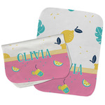 Summer Lemonade Burp Cloths - Fleece - Set of 2 w/ Name or Text