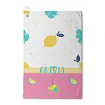 Summer Lemonade Waffle Weave Golf Towel (Personalized)