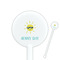 Summer Lemonade White Plastic 5.5" Stir Stick - Round - Closeup