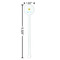 Summer Lemonade White Plastic 5.5" Stir Stick - Round - Dimensions