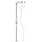 Summer Lemonade White Plastic 7" Stir Stick - Oval - Dimensions