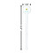 Summer Lemonade White Plastic 7" Stir Stick - Round - Dimensions