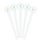 Summer Lemonade White Plastic 7" Stir Stick - Round - Fan View