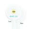 Summer Lemonade White Plastic 7" Stir Stick - Single Sided - Round - Front & Back