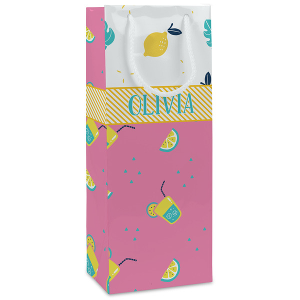 Custom Summer Lemonade Wine Gift Bags - Gloss (Personalized)