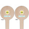 Summer Lemonade Wooden 4" Food Pick - Round - Double Sided - Front & Back