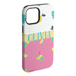 Summer Lemonade iPhone Case - Rubber Lined - iPhone 15 Plus (Personalized)