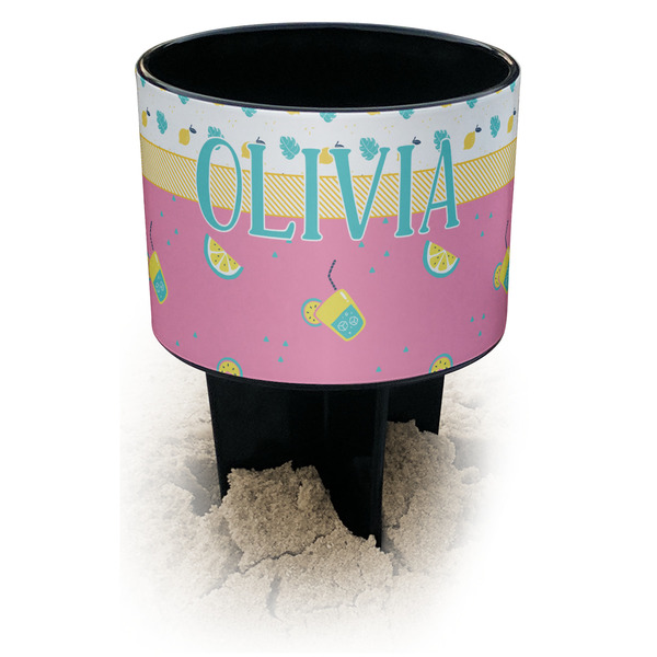 Custom Summer Lemonade Black Beach Spiker Drink Holder (Personalized)