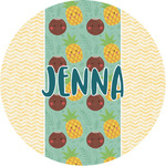 Pineapples and Coconuts Multipurpose Round Labels - 1" (Personalized)