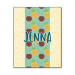 Pineapples and Coconuts Wood Print - 11x14 (Personalized)