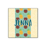 Pineapples and Coconuts Wood Print - 12x12 (Personalized)