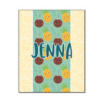 Pineapples and Coconuts Wood Print - 16x20 (Personalized)