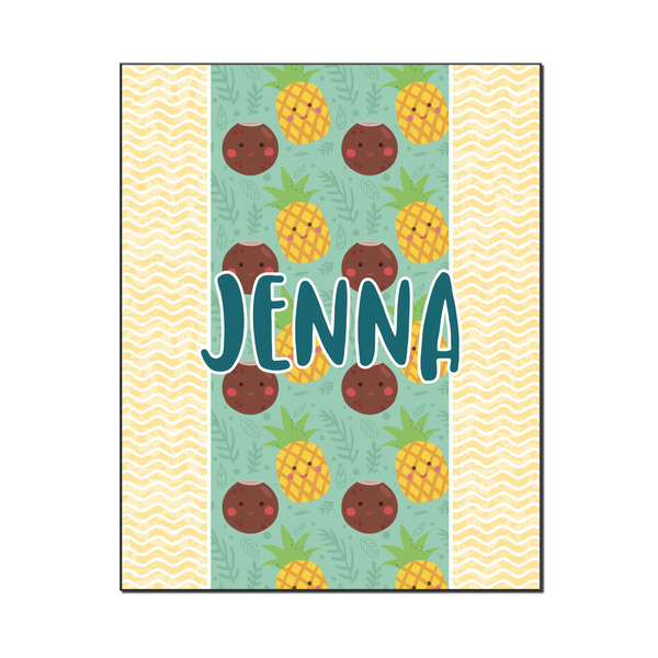 Custom Pineapples and Coconuts Wood Print - 16x20 (Personalized)