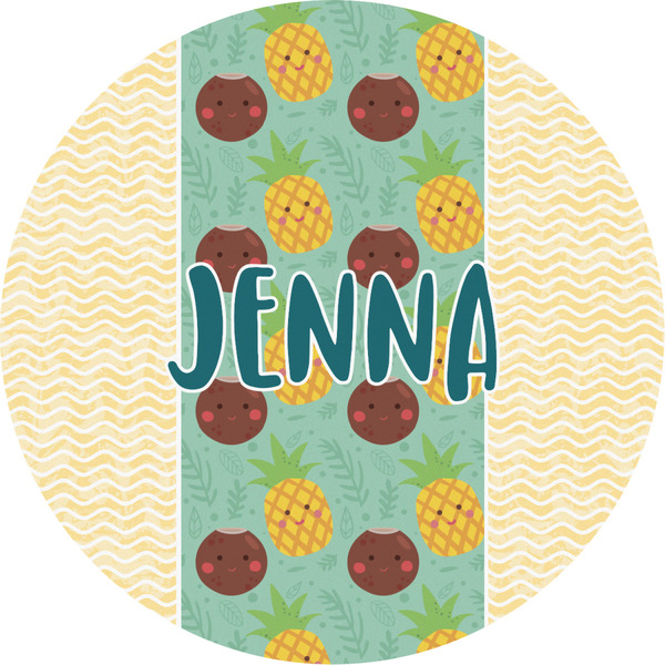 Custom Pineapples and Coconuts Multipurpose Round Labels - 2" (Personalized)