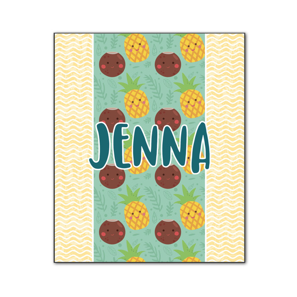 Custom Pineapples and Coconuts Wood Print - 20x24 (Personalized)