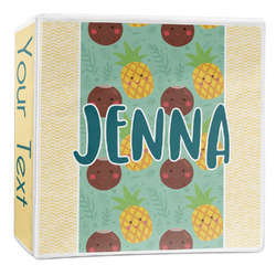 Pineapples and Coconuts 3-Ring Binder - 2 inch (Personalized)