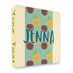 Pineapples and Coconuts 3 Ring Binder - Full Wrap - 2" (Personalized)