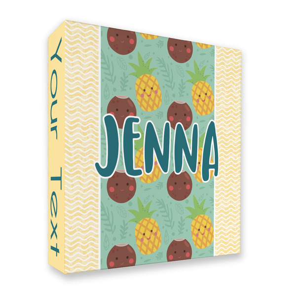 Custom Pineapples and Coconuts 3 Ring Binder - Full Wrap - 2" (Personalized)