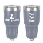 Pineapples and Coconuts 30 oz Stainless Steel Tumbler - Grey - Double-Sided (Personalized)