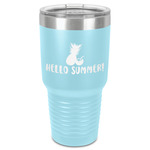 Pineapples and Coconuts 30 oz Stainless Steel Tumbler - Teal - Single-Sided (Personalized)