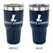 Pineapples and Coconuts 30 oz Stainless Steel Ringneck Tumblers - Navy - Double Sided - APPROVAL