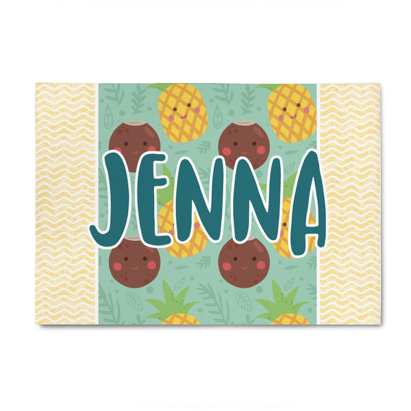 Custom Pineapples and Coconuts 4' x 6' Patio Rug (Personalized)