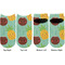 Pineapples and Coconuts Adult Ankle Socks - Double Pair - Front and Back - Apvl