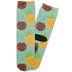 Pineapples and Coconuts Adult Crew Socks